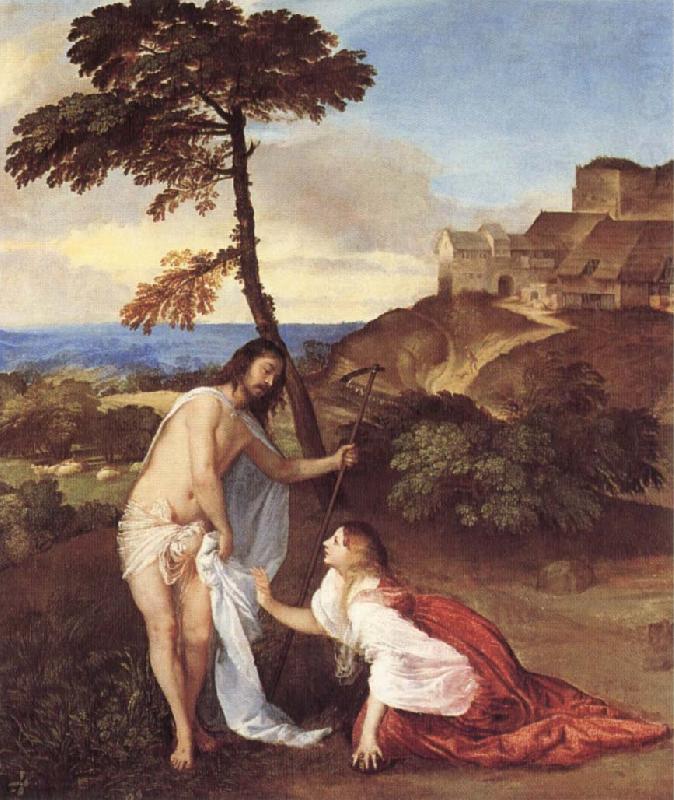 TIZIANO Vecellio Christ and Maria Magdalena china oil painting image